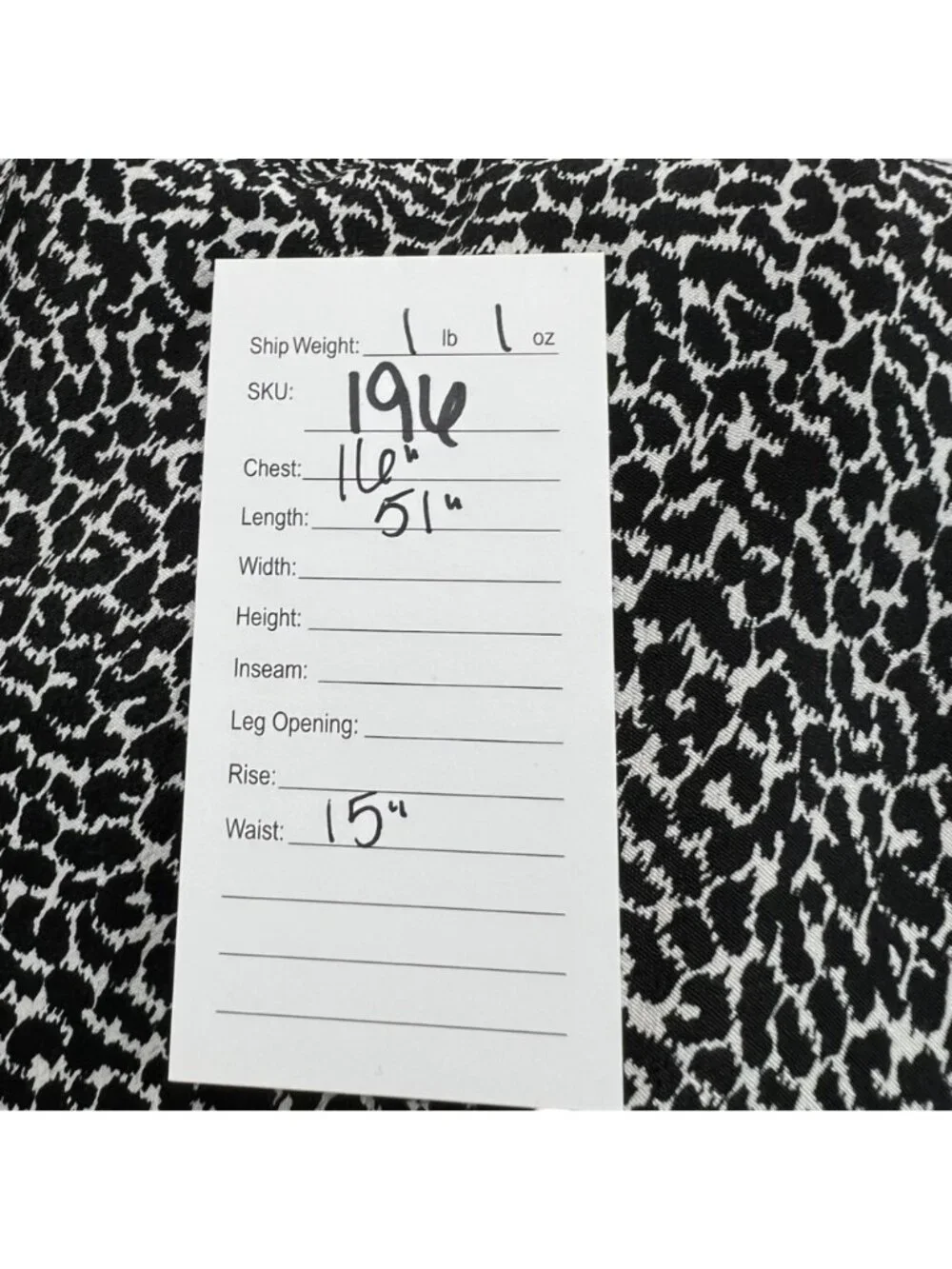 Anthropologie NWT Tina Flounced Midi Dress Black and White Leopard Print Size 14 - Picture 9 of 9